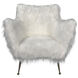Rodney Bronze Powder Coat and White Fabric Occasional Chair